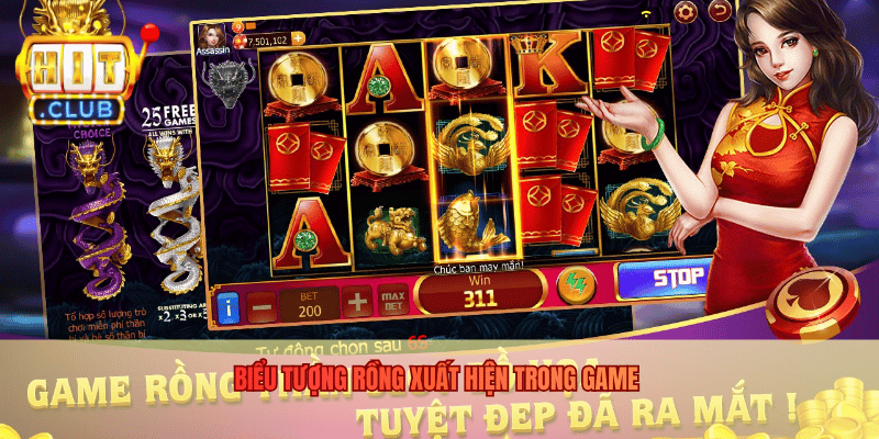 Biểu tượng rồng xuất hiện trong game 