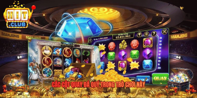 Các cột quay đá quý trong trò chơi này